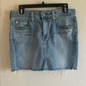 AG Adriano Goldschmied Light Blue Mini Skirt size 29